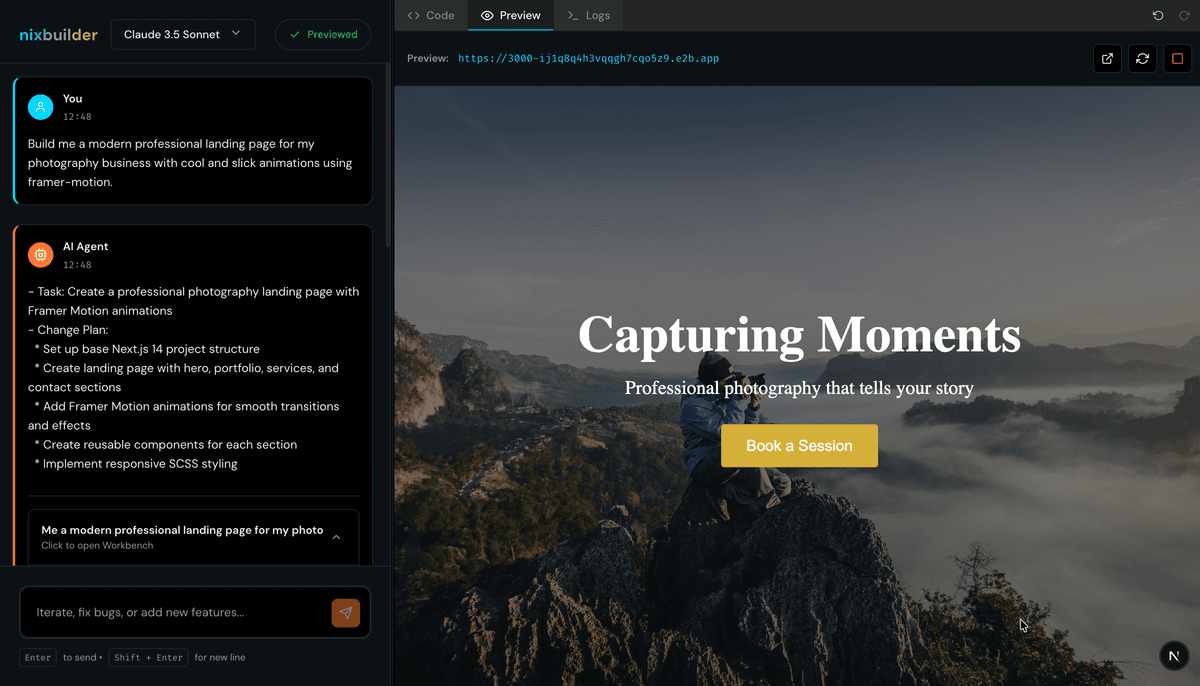 NixBuilder — AI App Builder